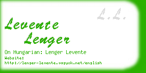 levente lenger business card